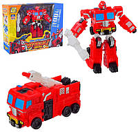 Трансформер робот-пожежна машина Deformable Mecha 2в1, 16 см, з бластером