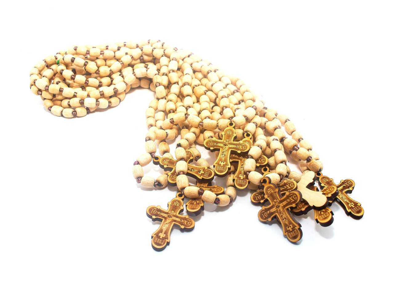 Чотки дерев'яні православні білі