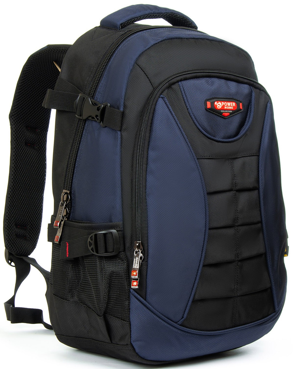 Рюкзак шкільний для хлопчика підлітковий ортопедичний синій на два відділи з 6 по 11 клас Power In Eavas 9009