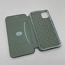 Чохол-книга для iPhone 11 чорна з патріотичним принтом Україна з синьо-жовтими квітками q09p, фото 3