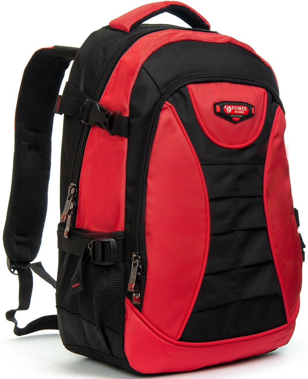 Рюкзак шкільний для хлопчика підлітковий ортопедичний червоний на два відділи з 6 по 11 клас Power In Eavas 9009