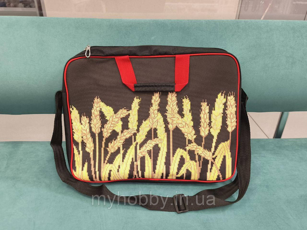 Сумка для ноутбука - вишивка бісером "Колоски", фото 1