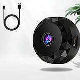 Бездротова IP міні камера відеоспостереження HD P7-W10 з Wi Fi портативна з підставкою для дому та офісу, фото 4