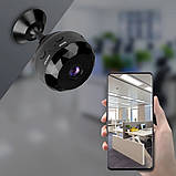 Бездротова IP міні камера відеоспостереження HD P7-W10 з Wi Fi портативна з підставкою для дому та офісу, фото 5