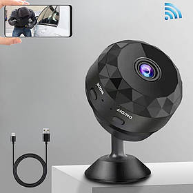 Бездротова IP міні камера відеоспостереження HD P7-W10 з Wi Fi портативна з підставкою для дому та офісу