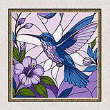 Картина за номерами Вітраж. Колібрі 30*30 см Ідейка KHO 6790, фото 5