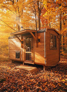 Дерев'яна мобільна Баня-Квадро квадро 4 метри "LNK"