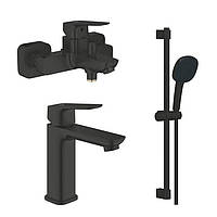 Набір змішувачів Grohe Cubeo UA125246M243 чорний матовий