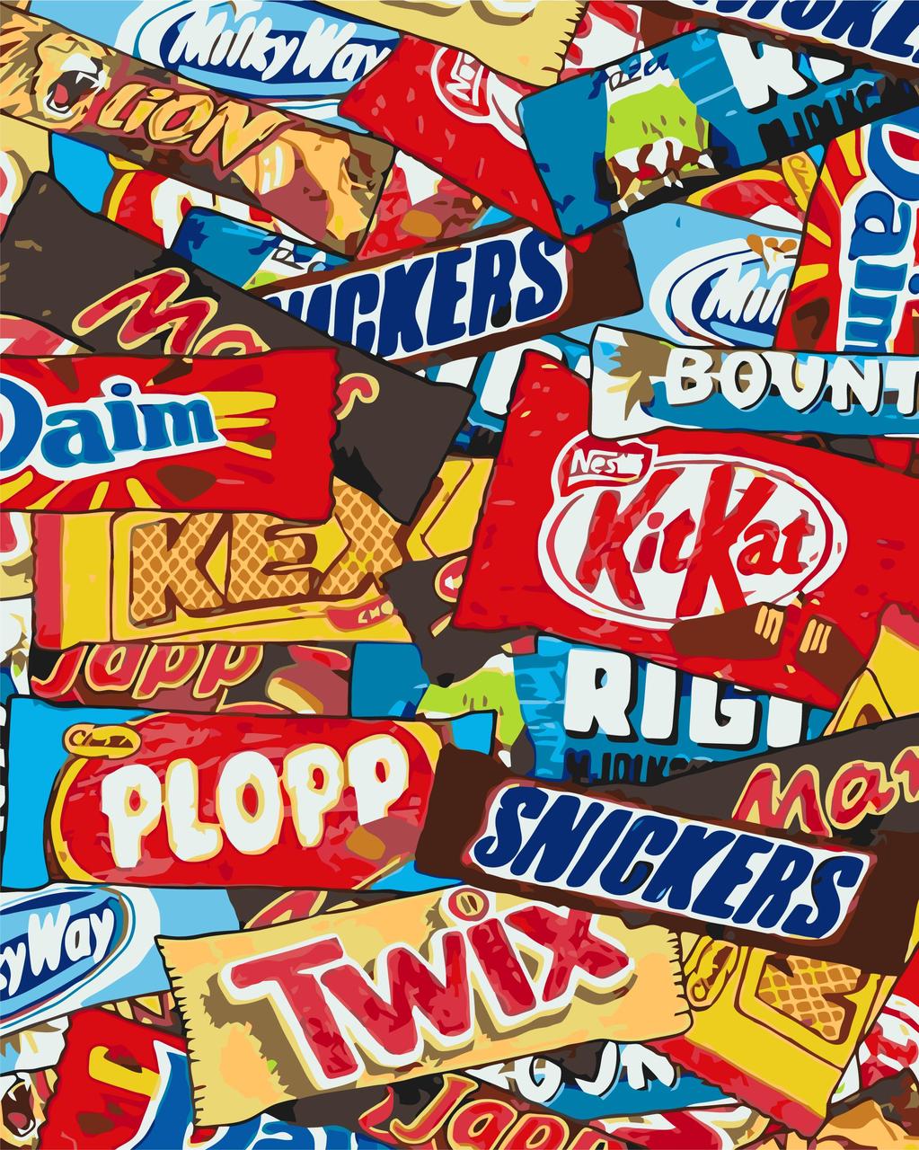 Картина за номерами Шоколадна насолода 40*50 см Орігамі LW 3537, фото 1