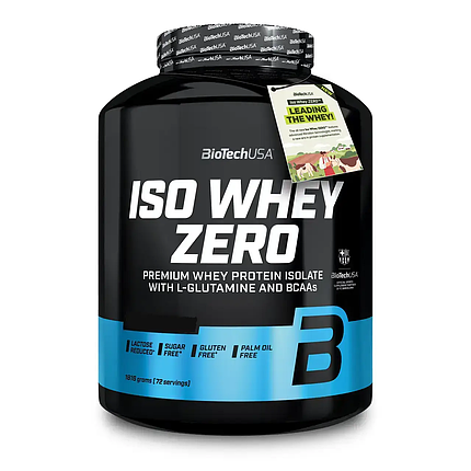Протеїн Iso Whey Zero BioTech 1816 g Strawbery, фото 1