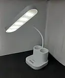 Настільна сенсорна LED лампа  світлодіодами, акумуляторами 6000mAh і регульованою яскравістю (4W, 3000-6000K, USB з, фото 2