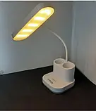 Настільна сенсорна LED лампа  світлодіодами, акумуляторами 6000mAh і регульованою яскравістю (4W, 3000-6000K, USB з, фото 3