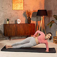 Коврик для йоги Hop-Sport HS-NB016GM NBR 1,5см черный, фото 3