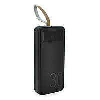 Power bank YM-318KCX 30000mAh, flashlight, Input: 5V/2.1A(micro USB, Type-C, Lightning),Output: 5V /2.1A(4хUSB),With 3 owner
