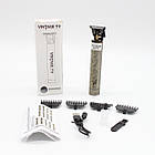 Бездротова машинка для стрижки волосся 4 насадки, з USB, T9 / Акумуляторний триммер для бороди, фото 10