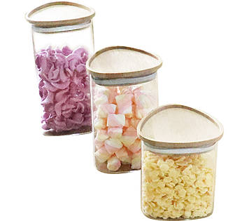 Банка для сип. продуктів скло 560мл трикутна №7029-06/S&T/(24)