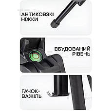 Штатив для телефона Yunteng VCT-180 тринога для фотоапарата камери для знімання професійний трипод із рівнем у чохлі, фото 3