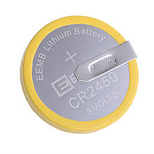 Батарейка CR2450 літієва 3V 1шт. з контактами EEMB CR2450-VCY2