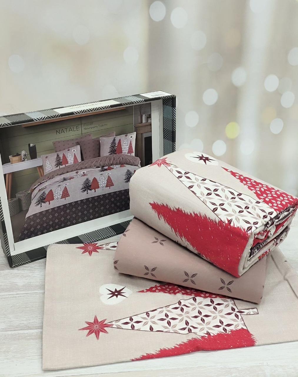 Фланелева байкова постільна білизна Warmatex євро розмір Christmas, фото 1