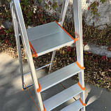 Драбина стрем'янка алюмінієва одностороння на 7 сходинок, фото 9