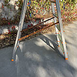 Драбина стрем'янка алюмінієва одностороння на 7 сходинок, фото 8