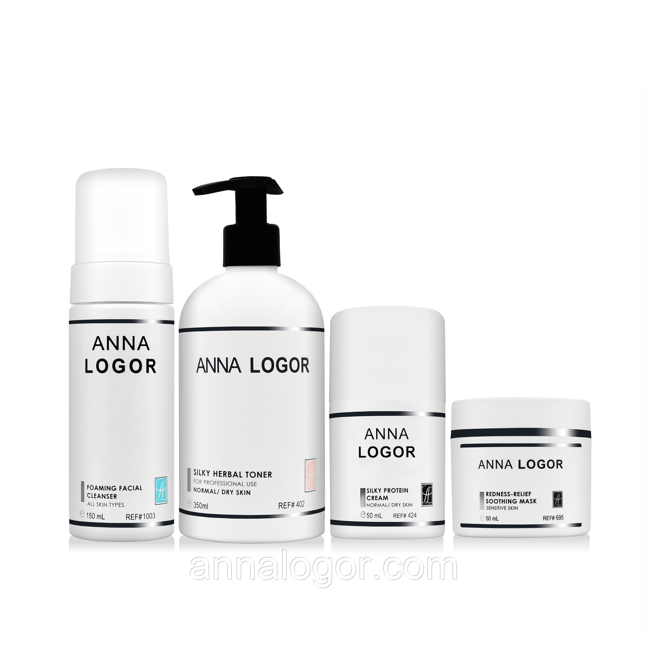 Набір косметики для сухої та чутливої шкіри обличчя Anna LOGOR Redness-Relief Herbal Kit, фото 1