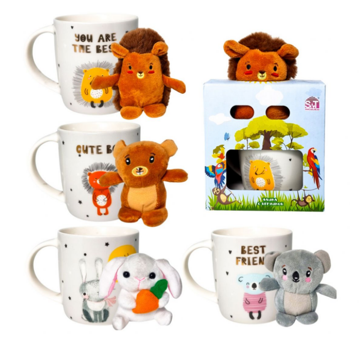 Чашка з іграшкою М'яка іграшка S&T 400 мл, фото 1