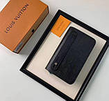 Чоловічий бреновий клатч барсетка LV (2012) black, фото 3
