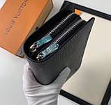 Чоловічий бреновий клатч барсетка LV (2012) black, фото 8