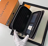Чоловічий бреновий клатч барсетка LV (2012) black, фото 9