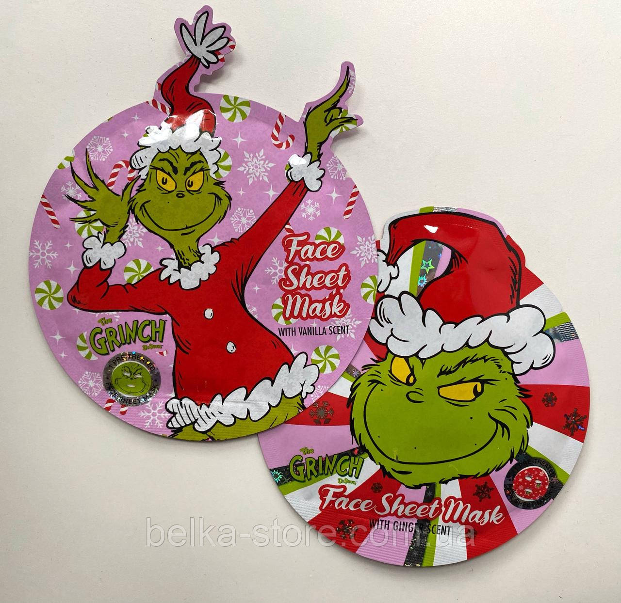 Зволожуюча маска для обличчя Grinch 1 шт, фото 1