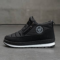 Дутики жіночі чорні на двох замках не промокаючі, фото 2