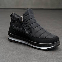 Дутики жіночі чорні на двох замках не промокаючі, фото 4