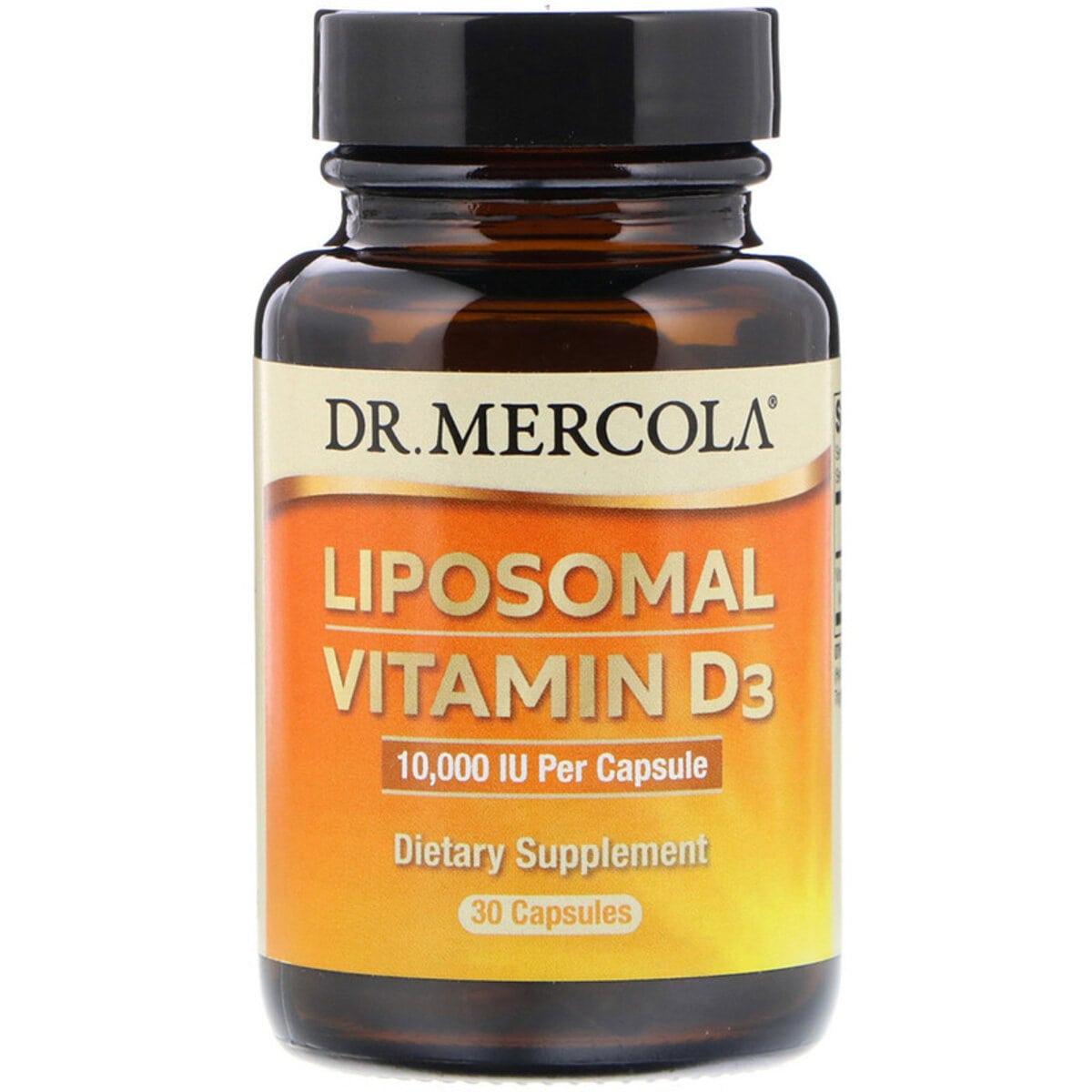 Вітамін D3 Ліпосомальний, 10000 МО, Liposomal Vitamin D3, Dr. Mercola, 30 капсул, фото 1