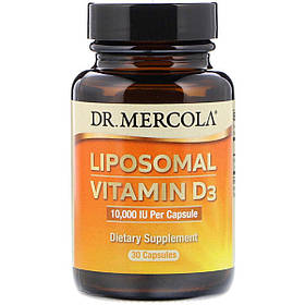 Вітамін D3 Ліпосомальний, 10000 МО, Liposomal Vitamin D3, Dr. Mercola, 30 капсул