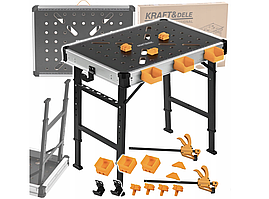 Складаний багатофункціональний робочий стіл Kraft&Dele KD11872 верстак, вантажопідйомність 454 кг