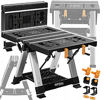 Складаний робочий стіл Kraft&Dele KD11870 верстак для столярних і ремонтних робіт навантаження до 350 кг
