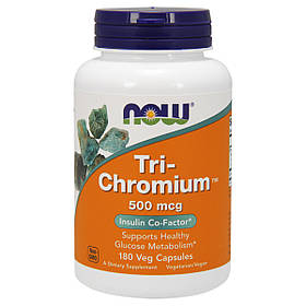 Хром 500 мкг, Tri-Chromium, Now Foods, 180 вегетаріанських капсул