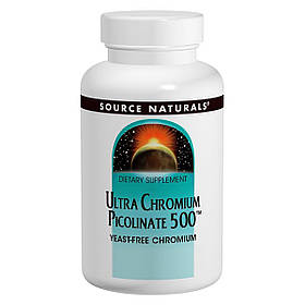 Ультра Хром Піколінат 500мкг, Source Naturals, 120 таблеток