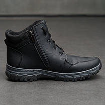 Чоловічі зимові черевики з шкіри з прошитою підошвою, фото 5