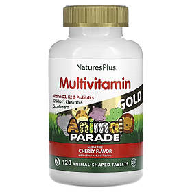 Мультивітаміни для Дітей, Смак Вишні, Animal Parade Gold, Natures Plus, 120 жувальних таблеток