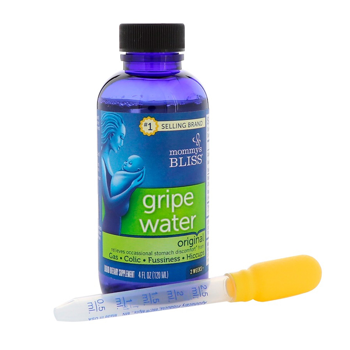 Дитяча Водичка від Коліків, Денна, Gripe Water, Mommy's Bliss, 120 мл, фото 1