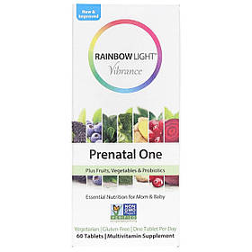 Мультивітаміни Для Вагітних і Годуючих Жінок, Prenatal One, Rainbow Light, 60 таблеток