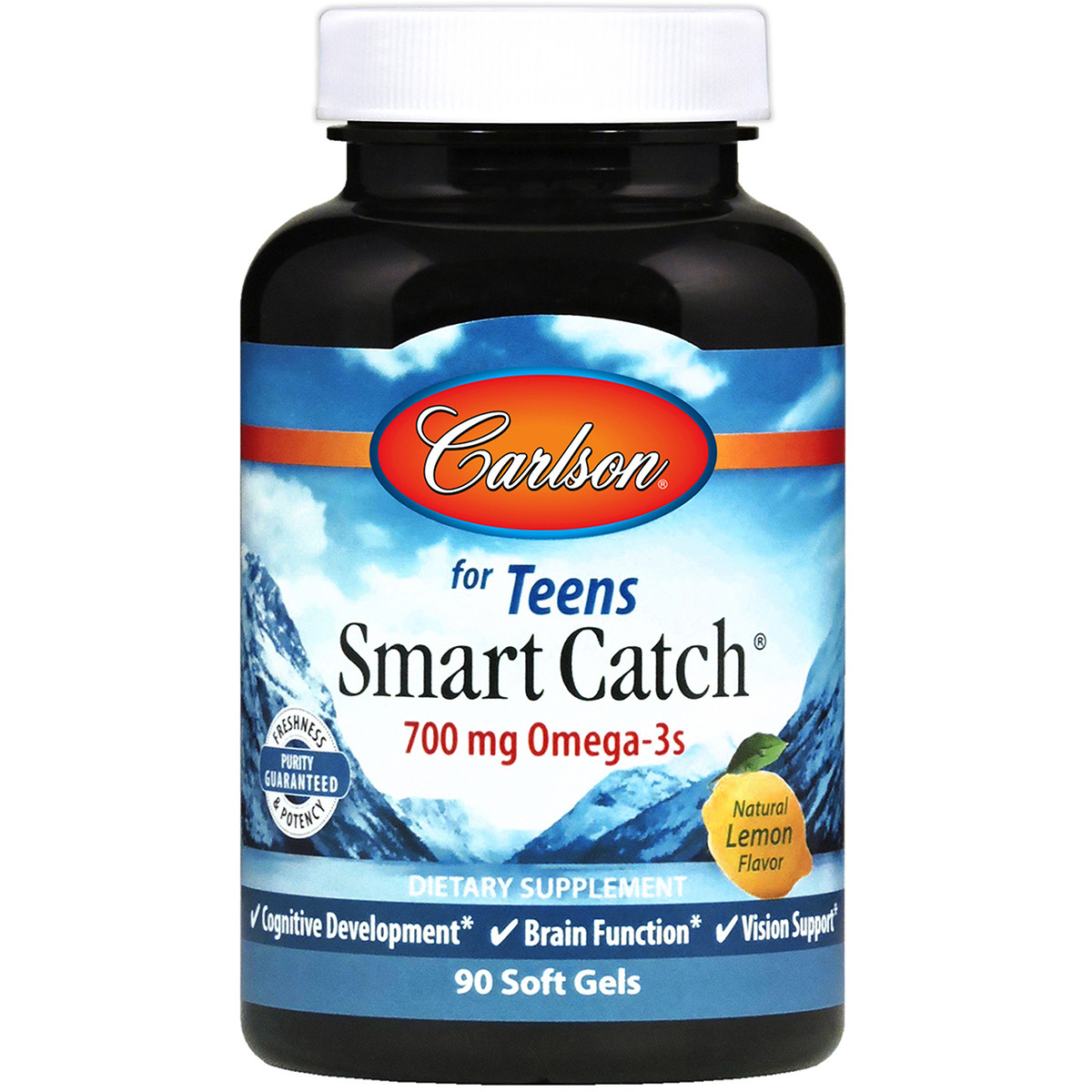 Омега-3 для Підлітків, Teens Smart Catch, Carlson, 90 желатинових капсул, фото 1