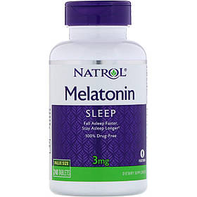 Мелатонін, 3 мг, Melatonin, Natrol, 240 таблеток