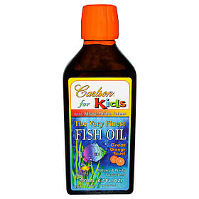 Риб'ячий Жир для Дітей зі Смаком Апельсина, The Very Finest Fish Oil for Kids, Carlson, 200 мл