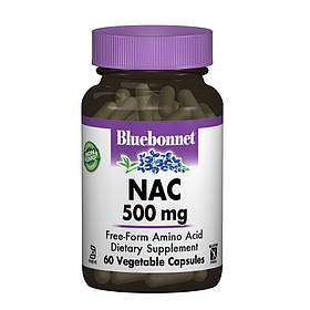 NAC (N-Ацетил-L-Цистеїн) 500мг, Bluebonnet Nutrition, 60 гелевих капсул