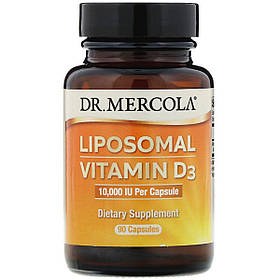 Ліпосомальний Вітамін D3, 10000 МО, Liposomal Vitamin D3, Dr. Mercola, 90 капсул