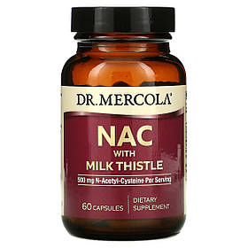 NAC із розторопшою, 500 мг, NAC with Milk Thistle, Dr. Mercola, 60 капсул