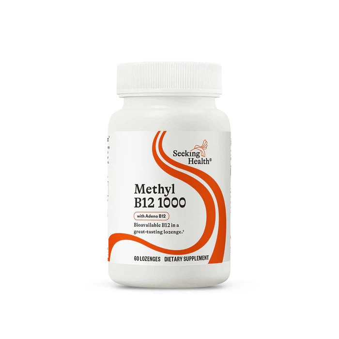 Вітамін B12, 1000 мкг, Methyl B12, Seeking Health, 60 льодяників, фото 1